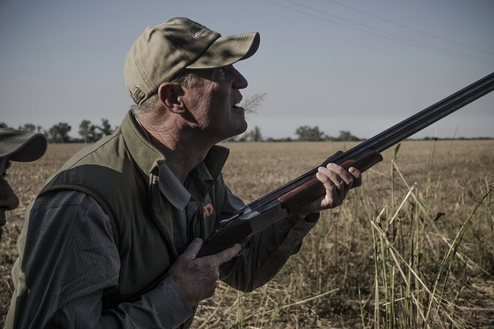 A shooter tracking birds