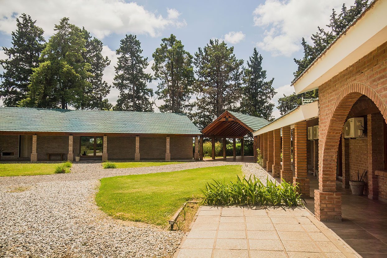 The lodge at golden hour