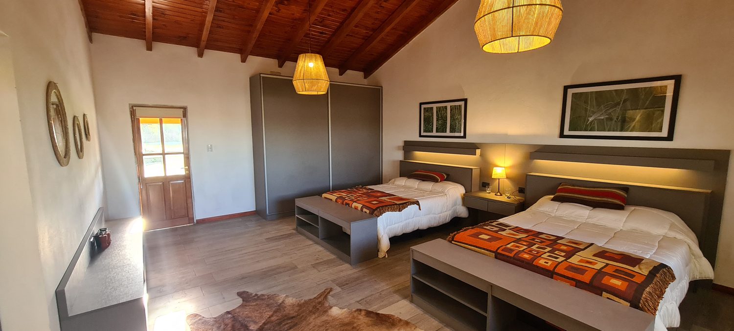 A guest room at the estancia