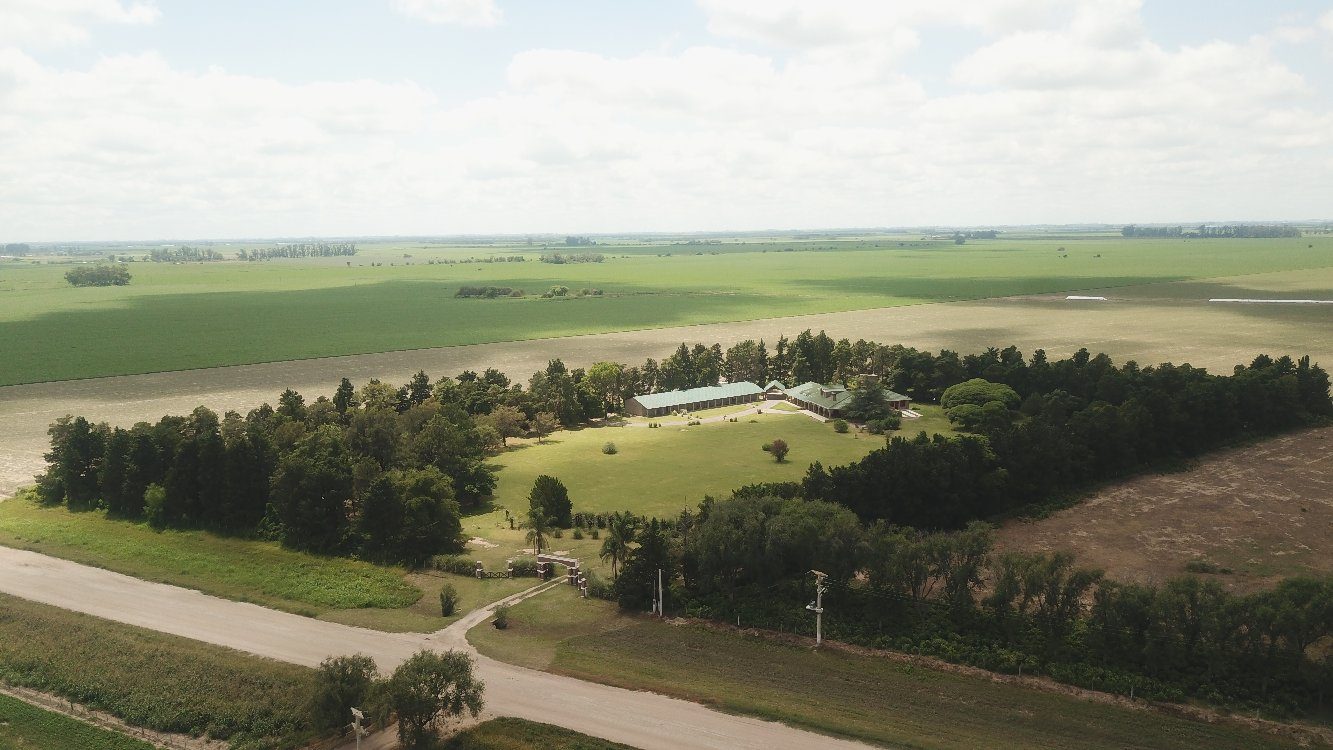 Aerial of the estancia countryside