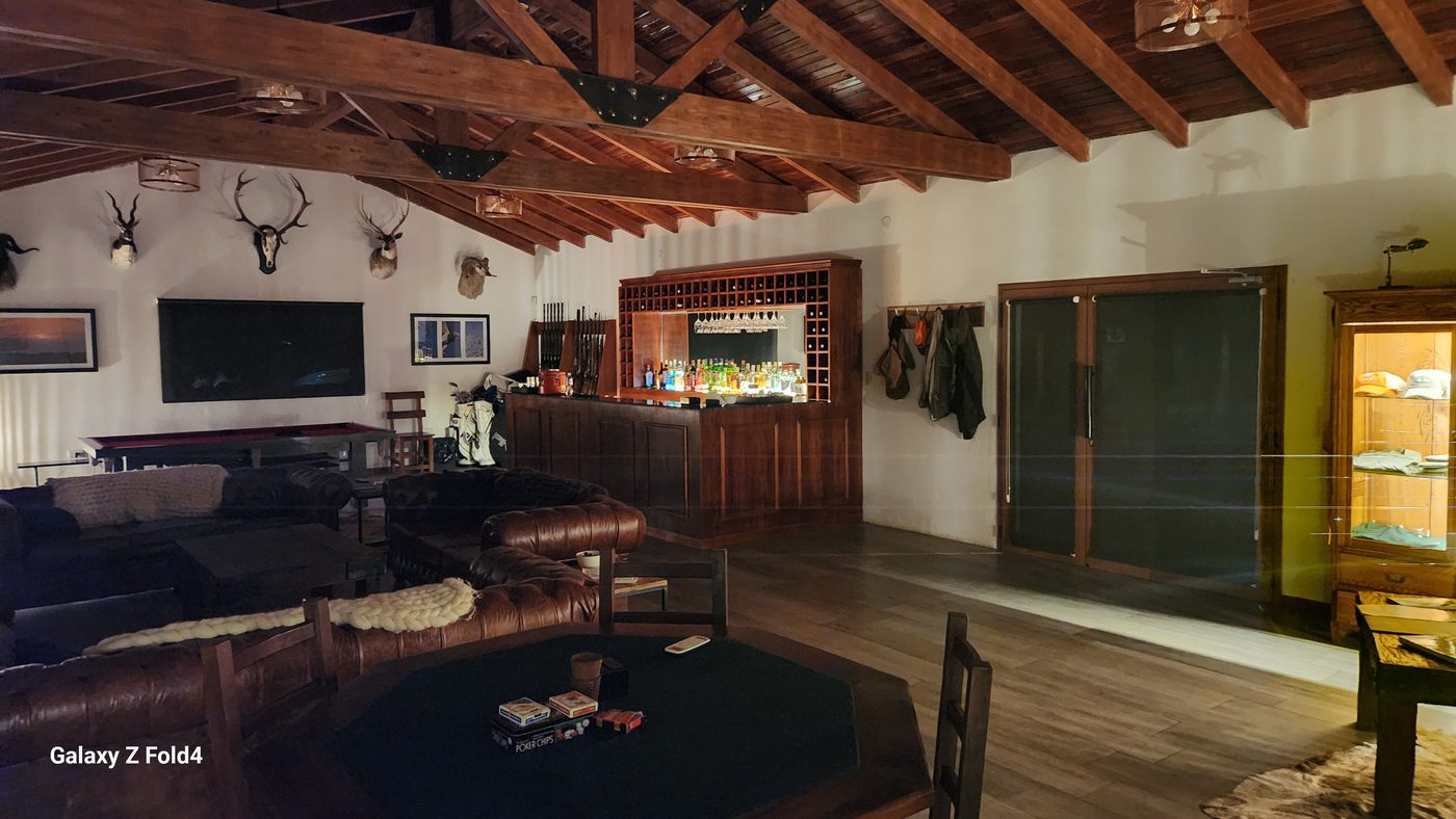 The lodge lounge with trophies