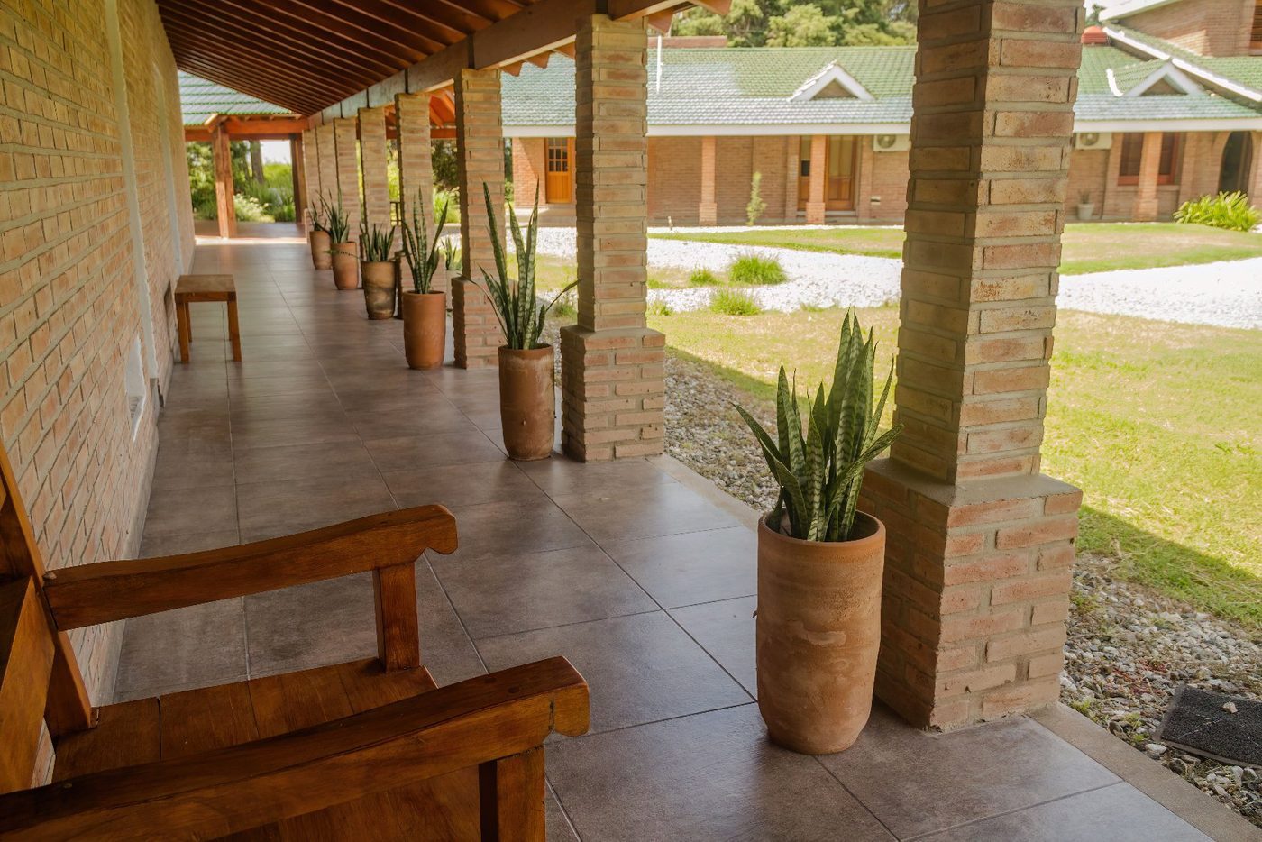 The covered veranda