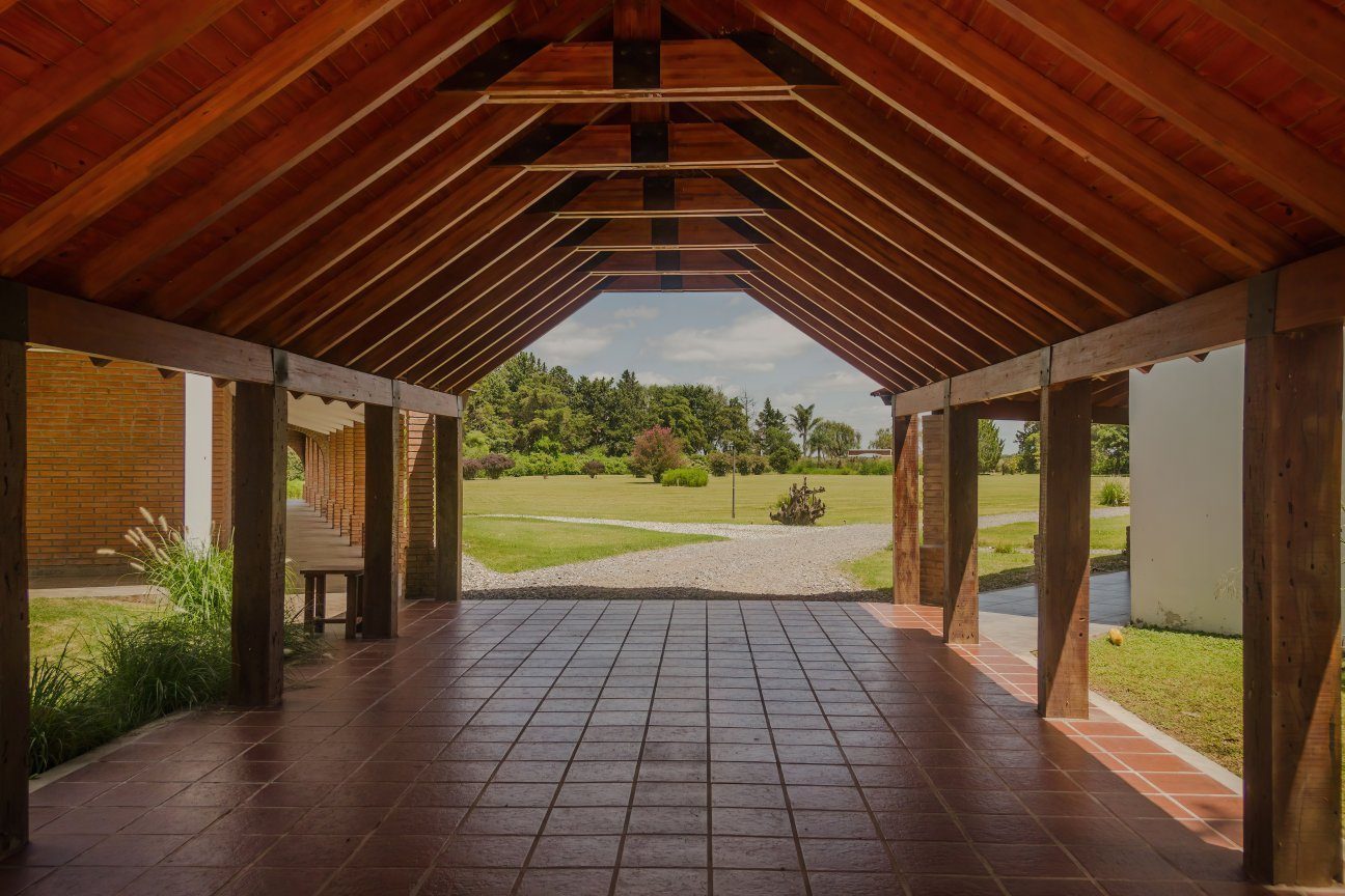 The lodge breezeway